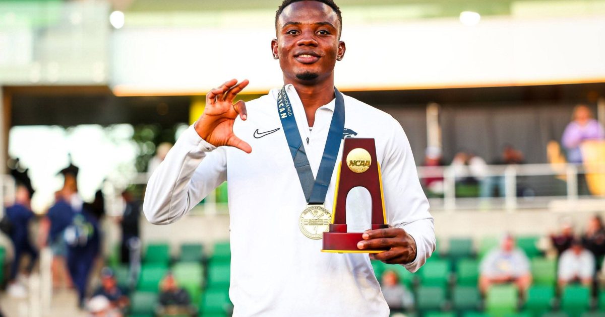Tafadzwa chikomba makes history with ncaa long jump title and personal best of 8.37m